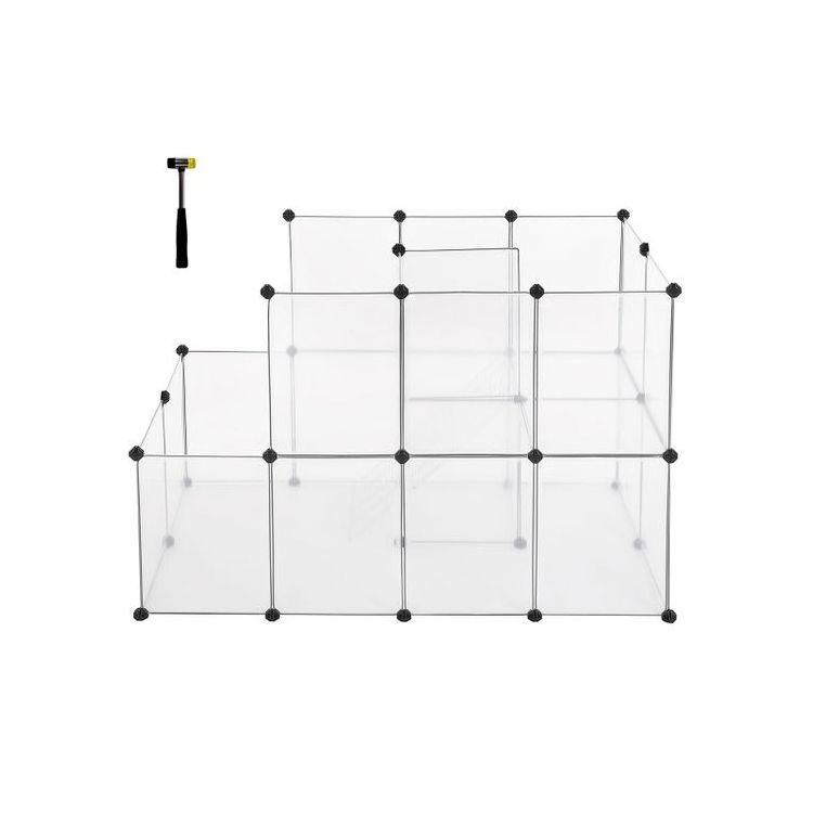 DIY low price Storage Shelves Black Metal Wire Cube Storage