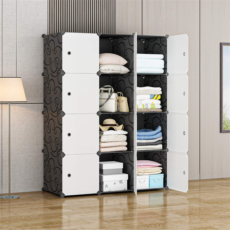 Portable Large Cube Storage Bookshelf Toy Organizer 12 Cubes Cabinet Shelving Wardrobe