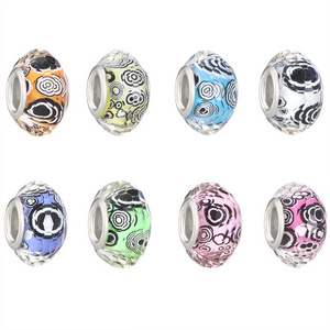 big hole crystal beads accessory murano glass bead jewelry component in discount