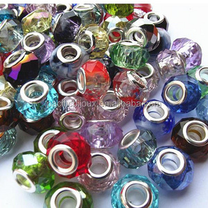 rhinestone crystal glass bead cheap discount cristal big hole bead jewelry findings