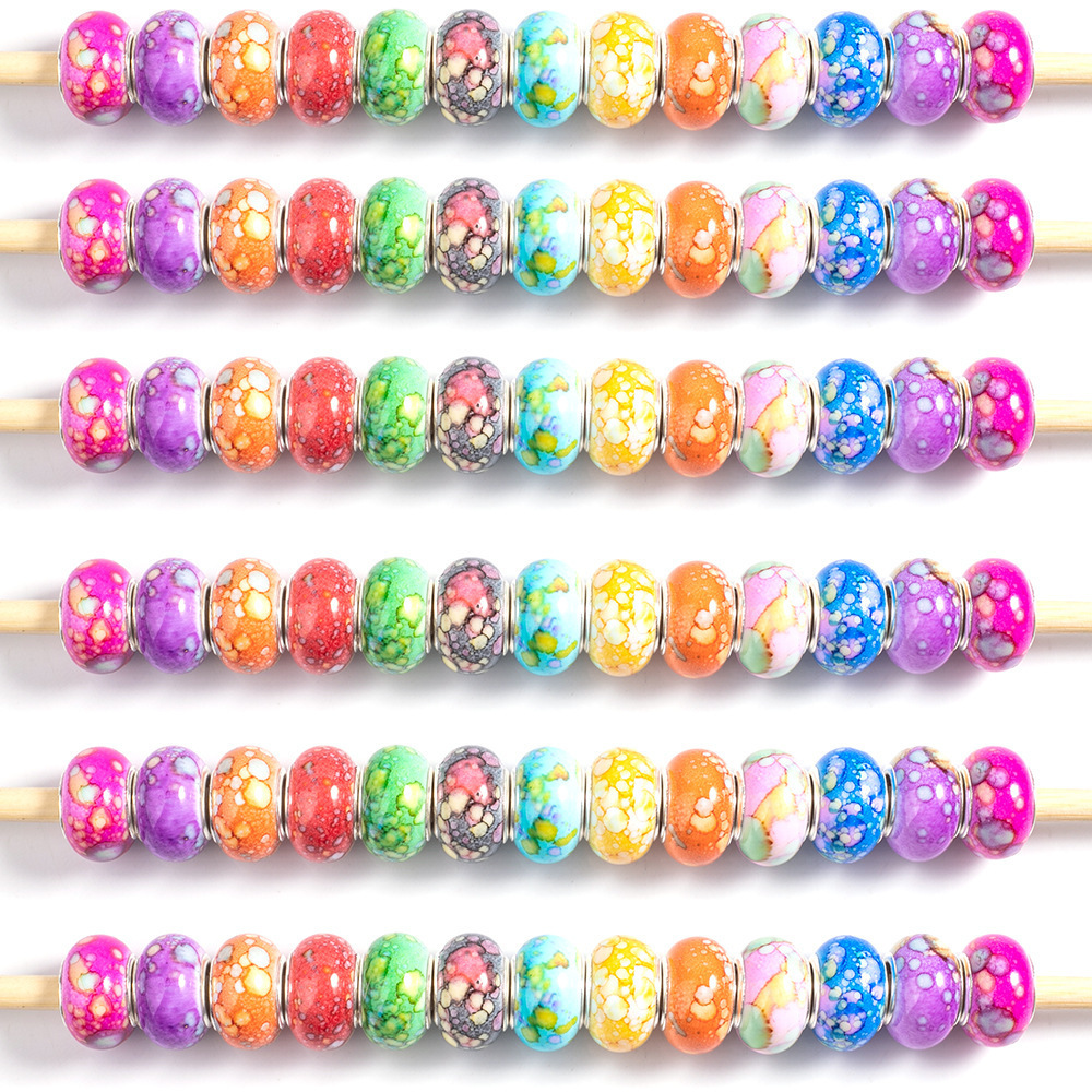 big hole crystal beads accessory murano glass bead jewelry component in discount