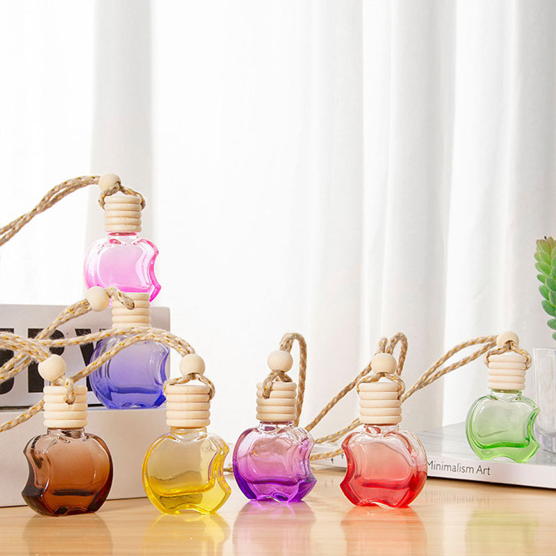 Five Thread Cover Apple Color Empty Bottle 10ML Perfume Essential Oil Car Pendant Indoor Fragrance Bottle