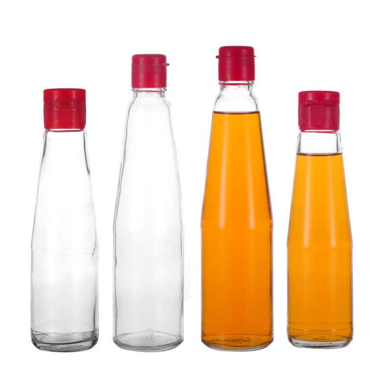 Manufacturers Directly Sell Sesame Oil Bottles Commercial Transparent Glass Sesame Oil Soy Sauce Vinegar Bottles