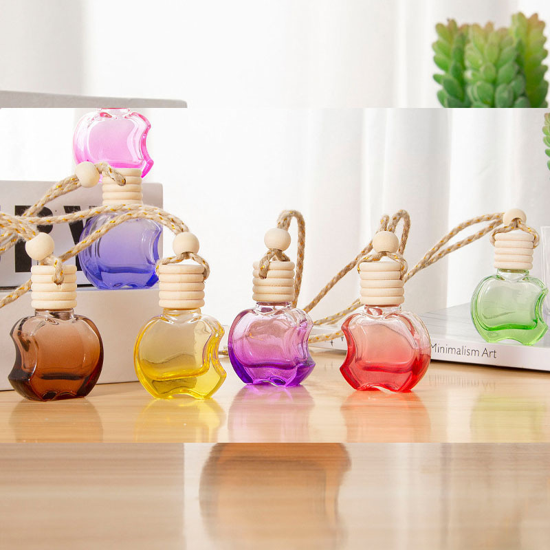 Five Thread Cover Apple Color Empty Bottle 10ML Perfume Essential Oil Car Pendant Indoor Fragrance Bottle