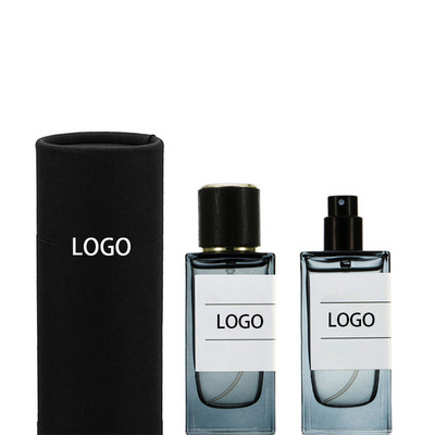 Wholesale 30Ml 50Ml 100Ml Square Transparent Blue Glass Bottle Bayonet Spray Perfume Sub Bottle