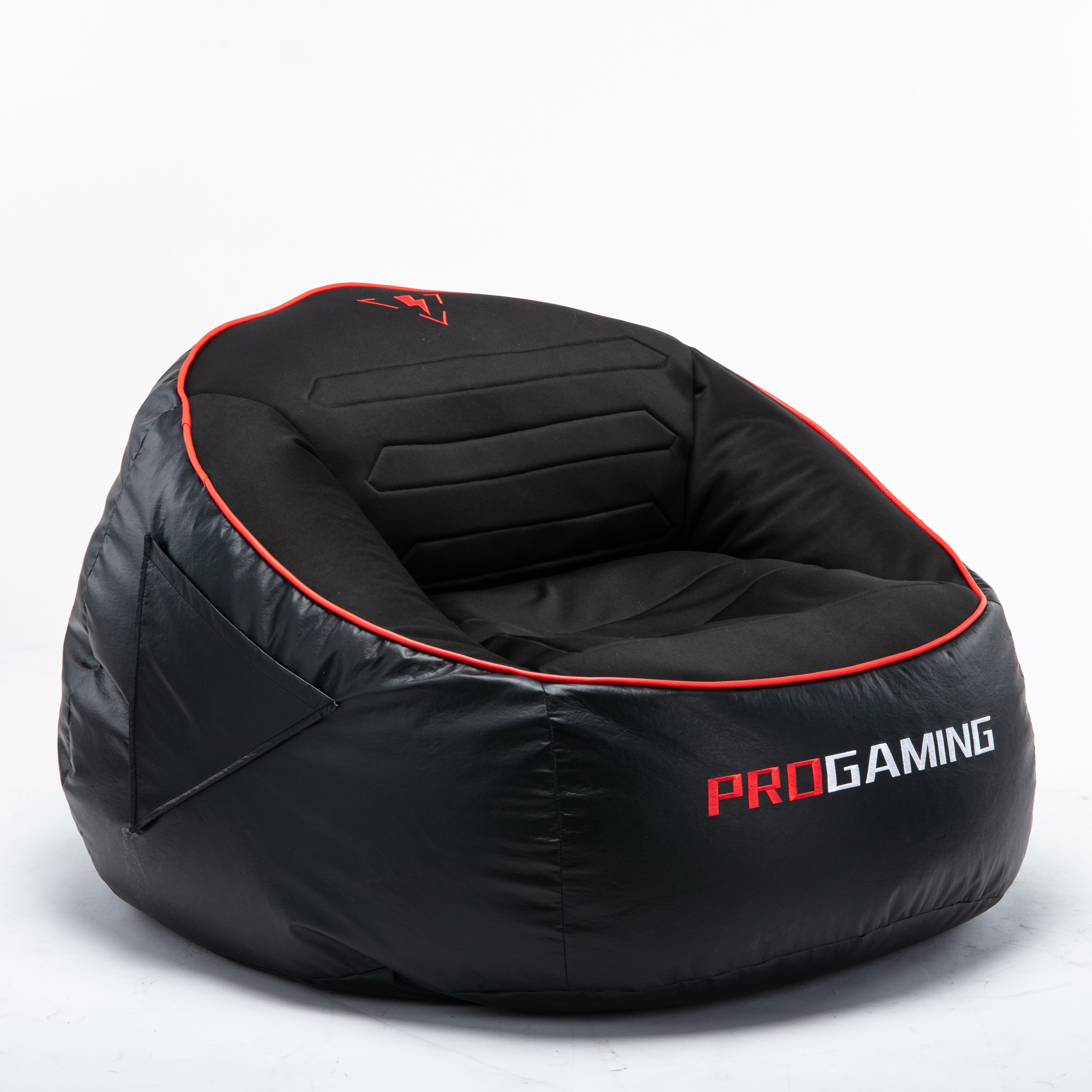 Cool Sports Black Spandex PU Game Bean Bag Chair Covers with Pockets