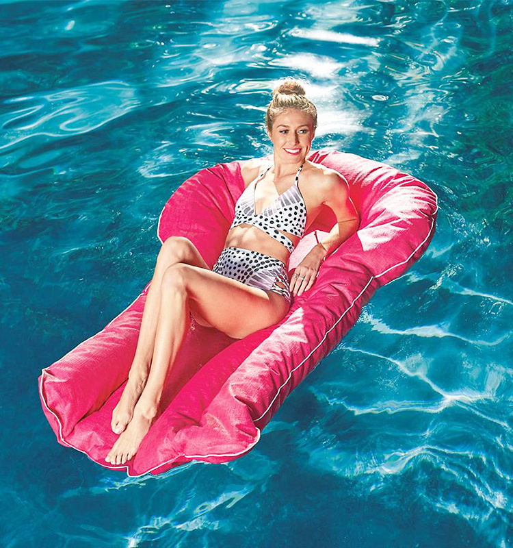 Floating Outdoor Modern Design Rectangle Waterproof Floating Bean Bag Bed Big Cushion Water Chair Pool Bean Bag