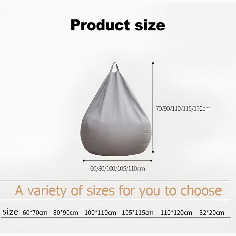 Polyester Cloth Puff Sacktriangle Design Of Cotton And Linen Cloth For All Ages Light Blue Large Beanbag Chairs