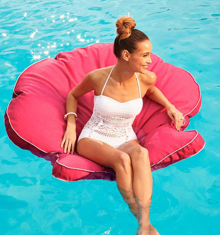 Floating Outdoor Modern Design Rectangle Waterproof Floating Bean Bag Bed Big Cushion Water Chair Pool Bean Bag