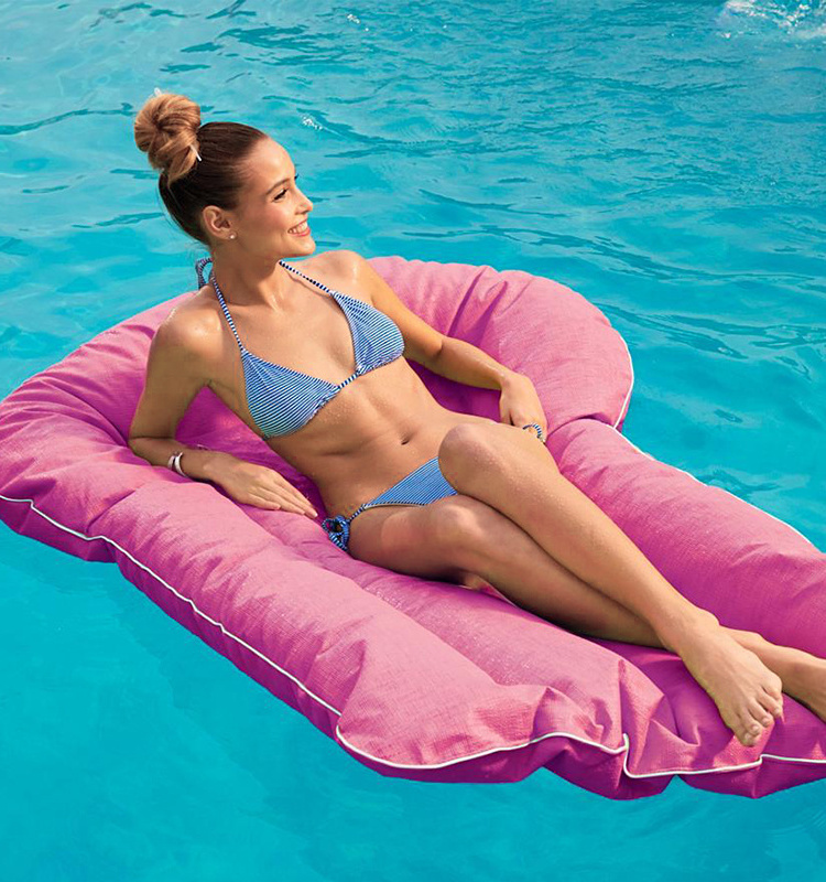 Floating Outdoor Modern Design Rectangle Waterproof Floating Bean Bag Bed Big Cushion Water Chair Pool Bean Bag