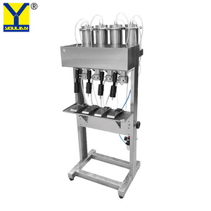 YT-4 Semi-Automatic Perfume Machinery 4-Head Liquid Vacuum Filling Machine for Small Glass Barrel Bottles Beverage Industry