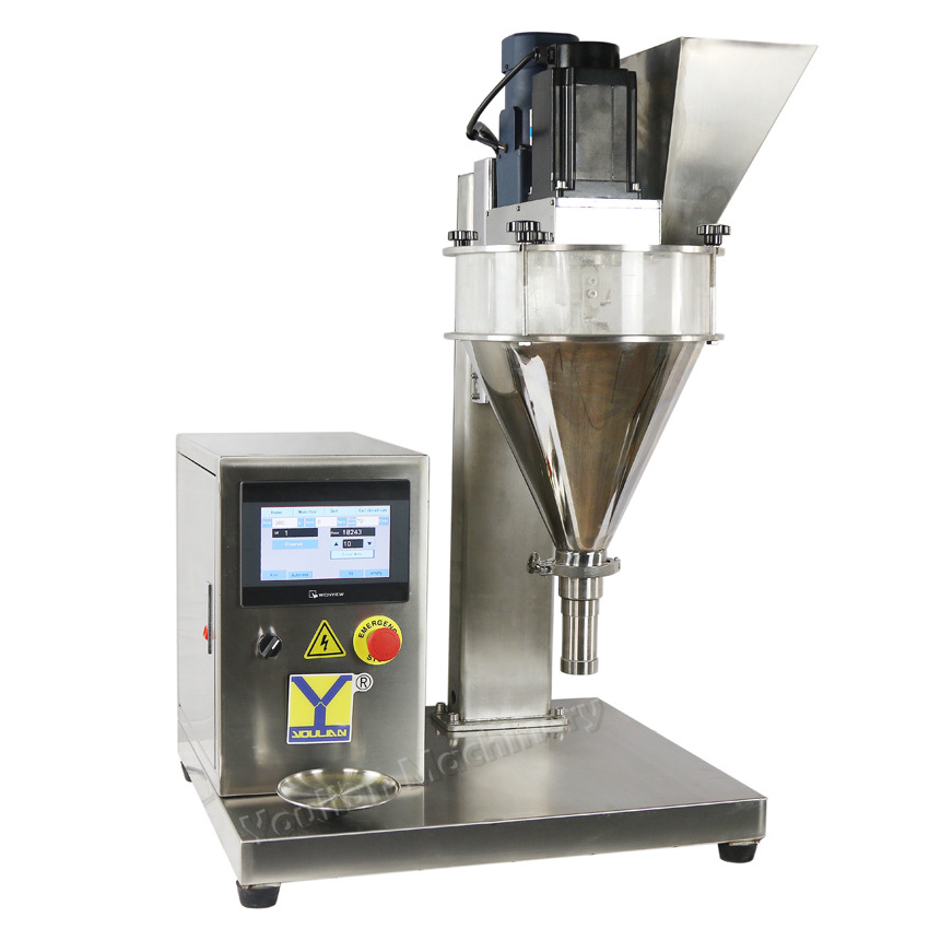 DF-B Semi Auto Desktop Dry Small Powder Bottle Weighing Filling Machine Auger Filler Machine Spice Bottles Stainless Steel Glass