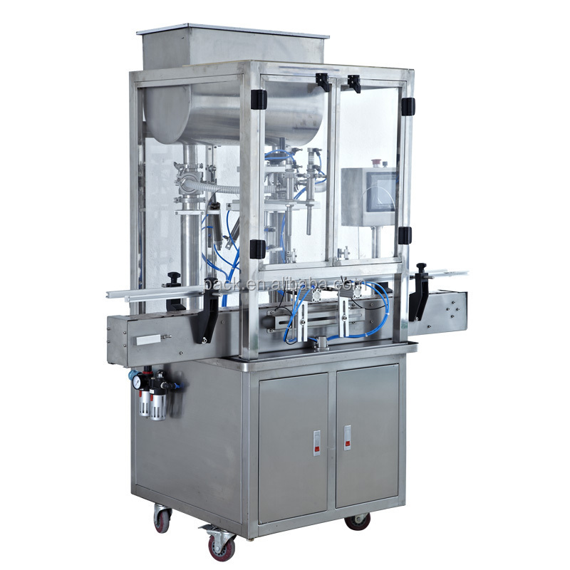 GT2T-2G Automatic Piston Pneumatic Semi-liquid Filler Syrup Honey Bottle Filling Machine for Food