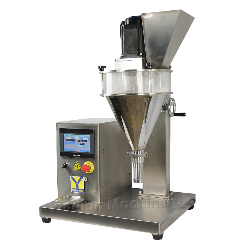 DF-B Semi Auto Desktop Dry Small Powder Bottle Weighing Filling Machine Auger Filler Machine Spice Bottles Stainless Steel Glass