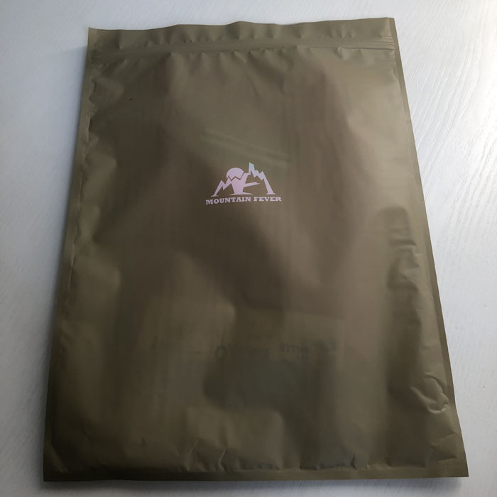 matte frosted transparent window large zipper hoodies clothing packaging plastic bag