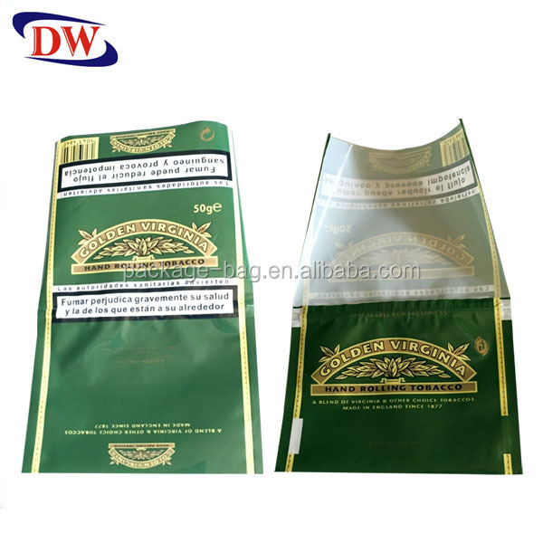 laminated plastic zipper bag for tobacco