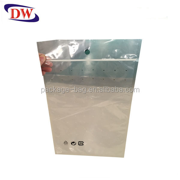 laminated ziplock micro perforated plastic vegetable packaging bag