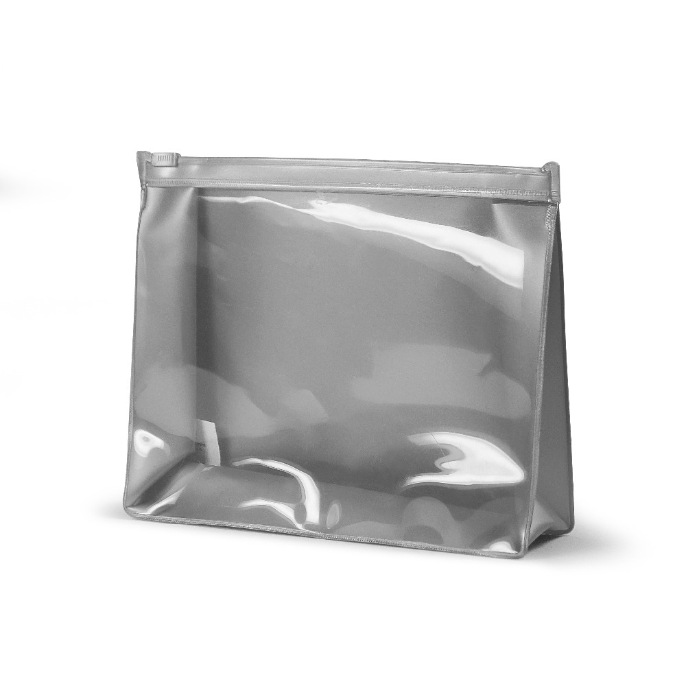 Clear Frosted Vinyl EVA Plastic Zipper Bag For Makeup Skin Care Promotion Set Packaging