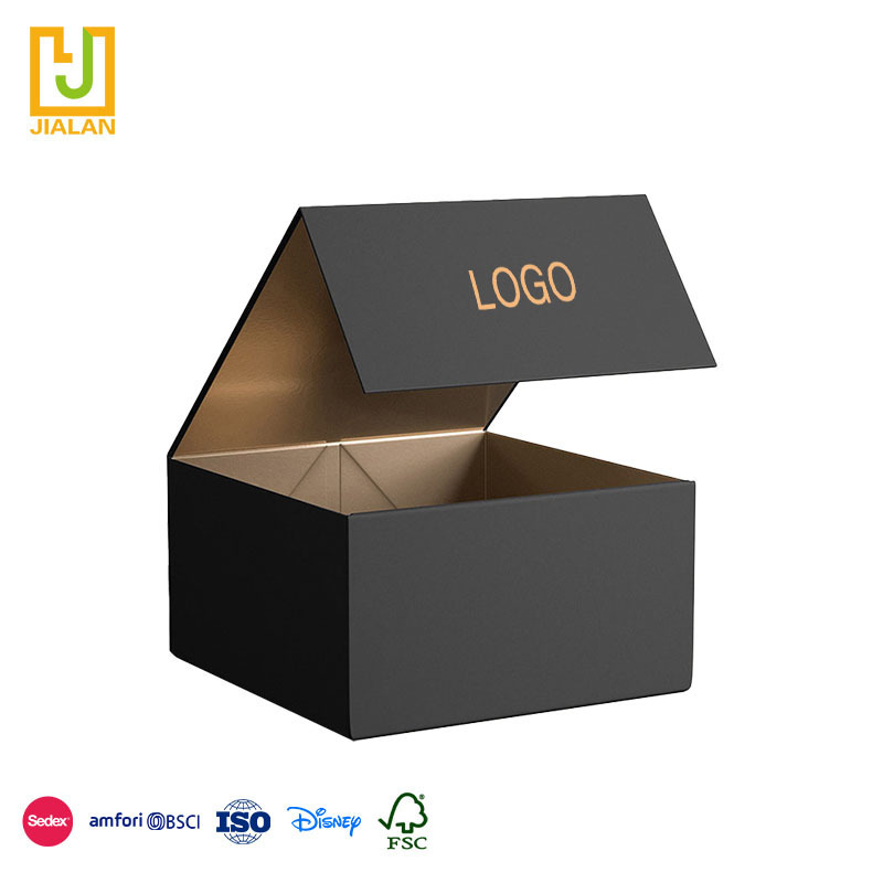 Custom HOT Luxury Magnetic Gift Box Packaging Ribbon Handle Folding  Magnetic Closure Gift Boxes