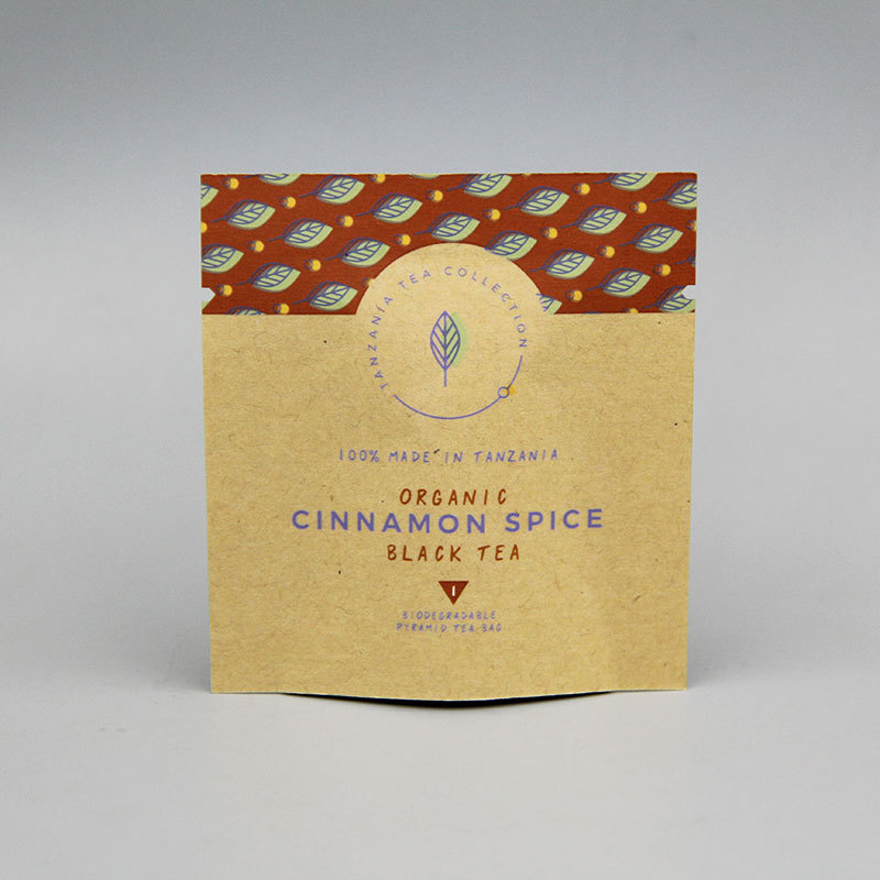 Waterproof biodegradable slimming green tea kraft paper sachet/cosmetic cream sample packaging