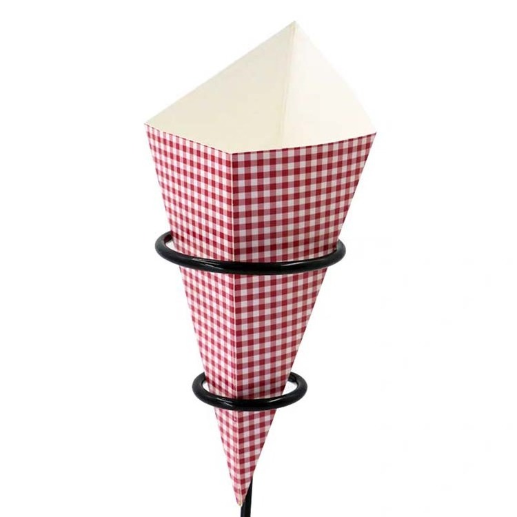 recycled pink color paper made crepe cone holder for sale