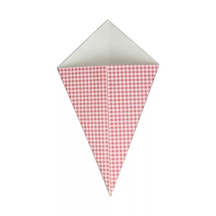 recycled pink color paper made crepe cone holder for sale