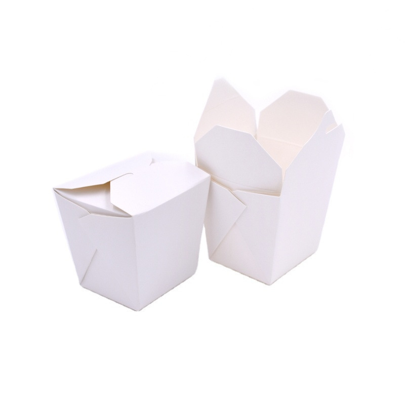 Disposable Paper Bowl With  Iron handle  Fruit Salad Bowl  Food Packaging Containers Party food container