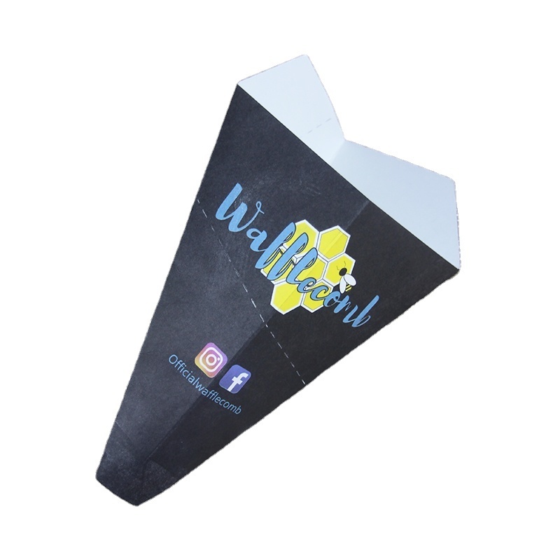 Personalized logo sizes paper cone shape bubble waffle eggs box