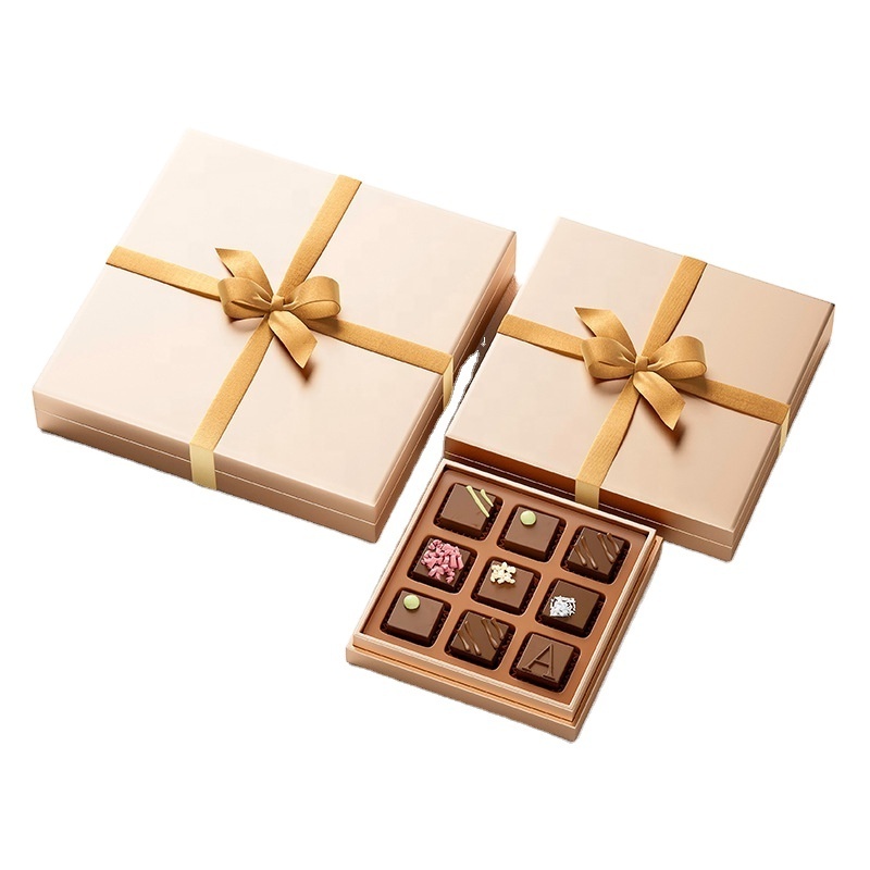 Custom Cheap Wholale Bulk Price Box Of Square Chocolat For Candy Cake Gift Packaging