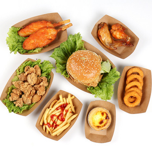 Fried Chicken Box Snack Popcorn  Chicken Chop Fried Whole Chicken Leg Takeaway Lunch Box Kraft Paper Food tray