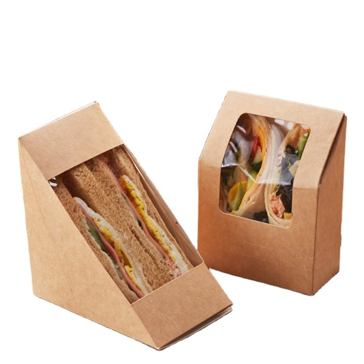 Natural kraft gable window box,Tuck-top tortilla packaging box with window