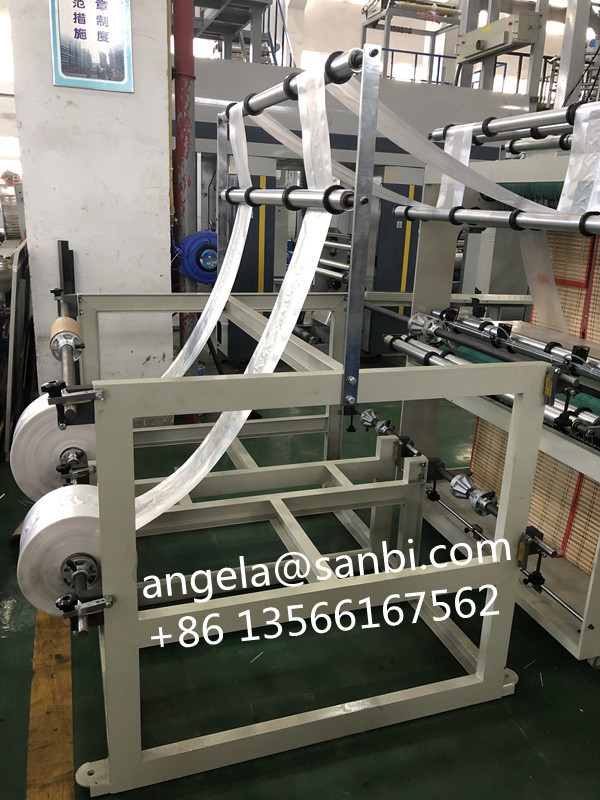 6 lines Automatic Biodegradable Plastic T shirt Poly Bag making  Machine