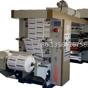 4 colors high register accuracy paper bag plastic film non woven stack type flexo flexographic printing machine