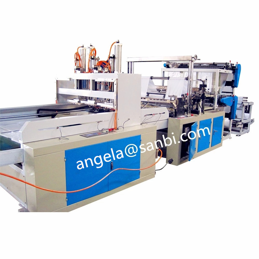 6 lines Automatic Biodegradable Plastic T shirt Poly Bag making  Machine