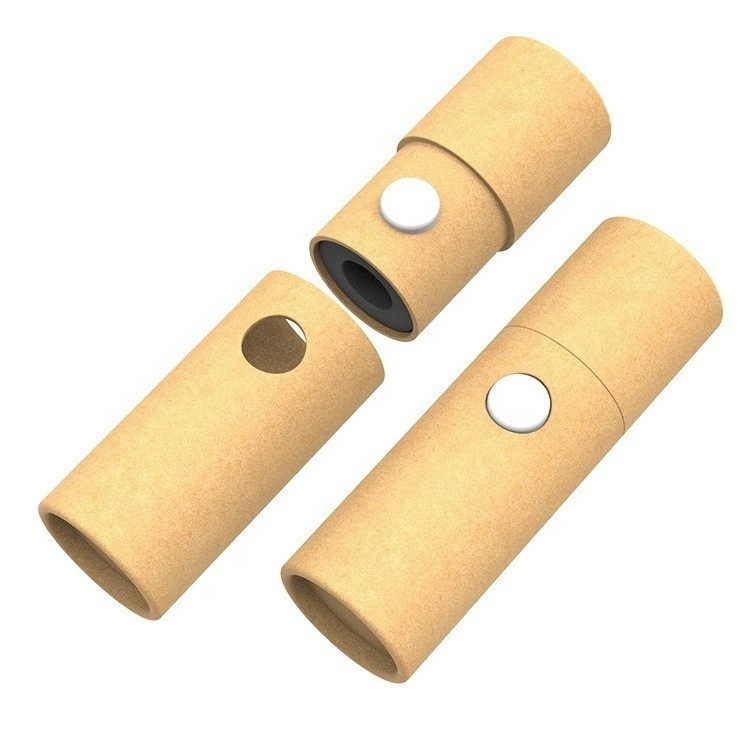 Custom biodegradable 0.5ml 1ml cart tube packaging child resistamt paper tube for the cartridge packaging