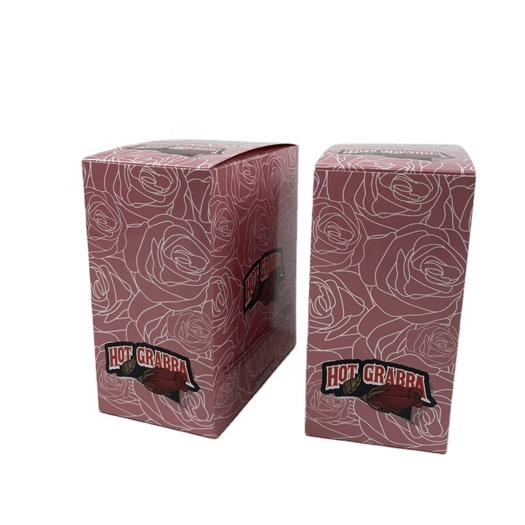 Custom Grabba Leaves Kraft Paper Boxes for Tobacco Leaf Packaging The Leaf paper box with package sachet