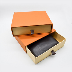 wholesale rigid wallet drawer gift box packaging custom logo