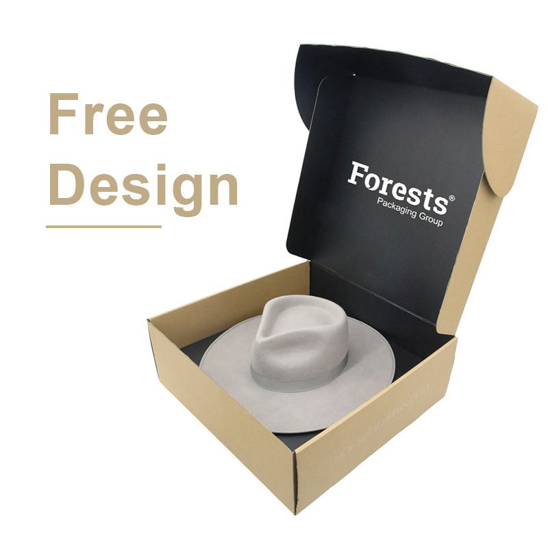 Custom unique paper box packaging shipping fedora hat boxes wholesale