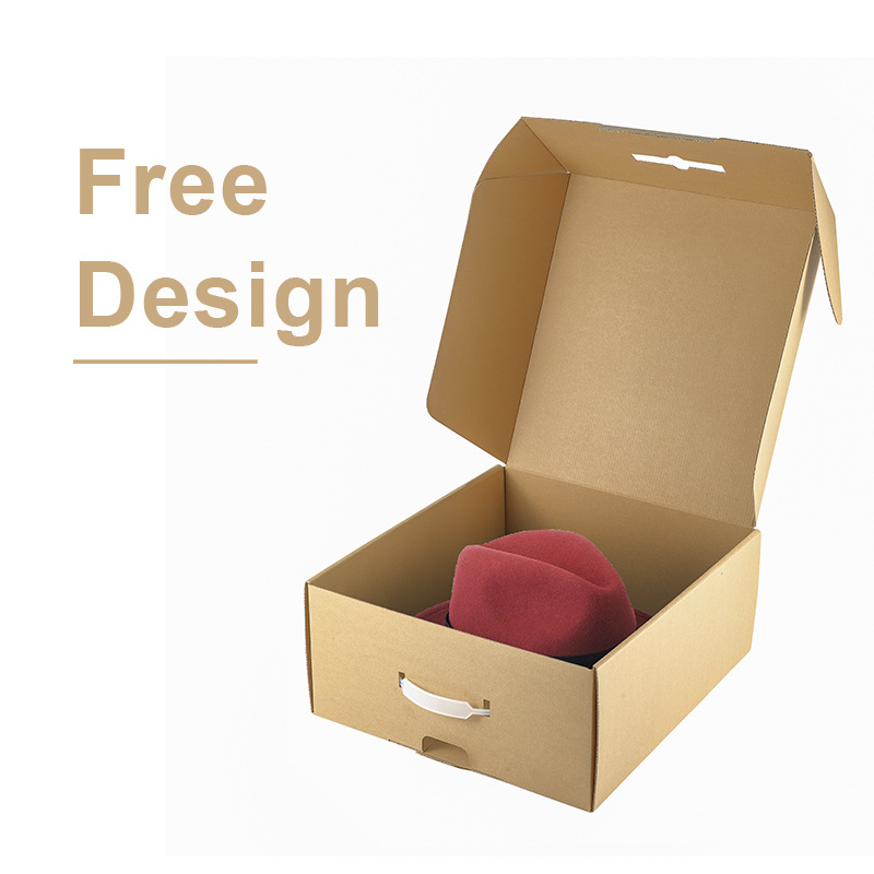 Custom unique paper box packaging shipping fedora hat boxes wholesale