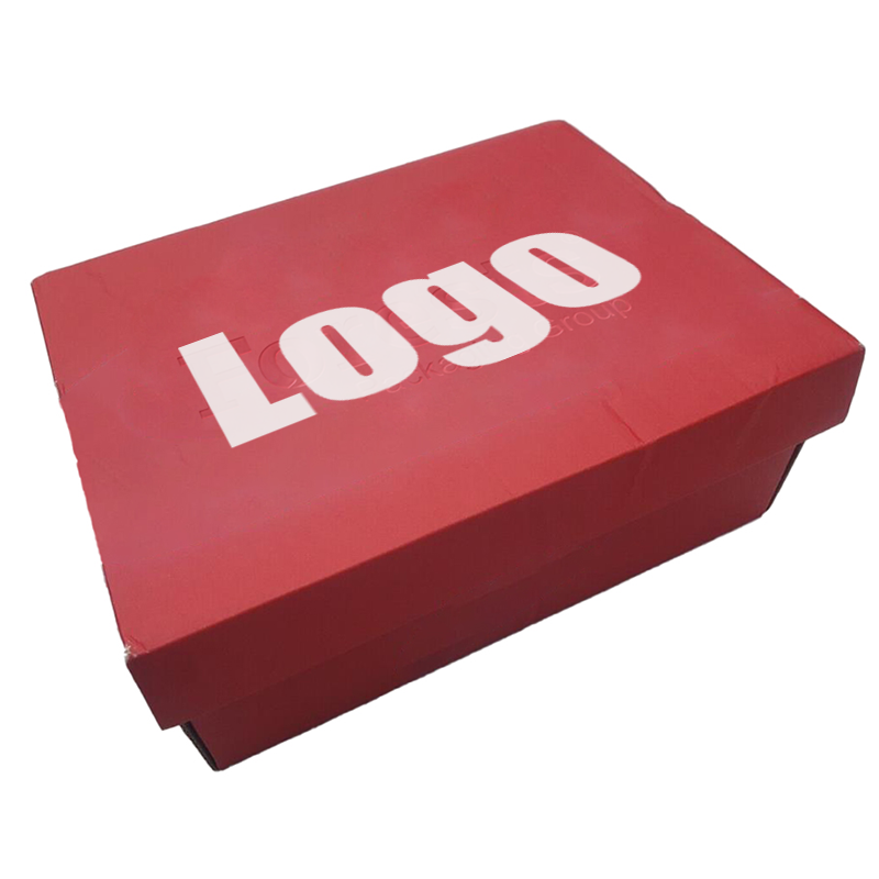 Customized Logo Printing Shoe Storage Boxes Large Size Red Black Sneaker Shoe Box