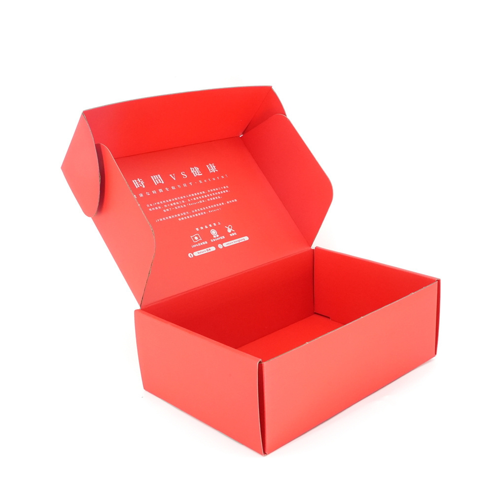 Pink Packing Boxes Cardboard Recyclable Corrugated Mailers Printing Custom Size Logo Cosmetic Shoe Hat Shipping Box with handle