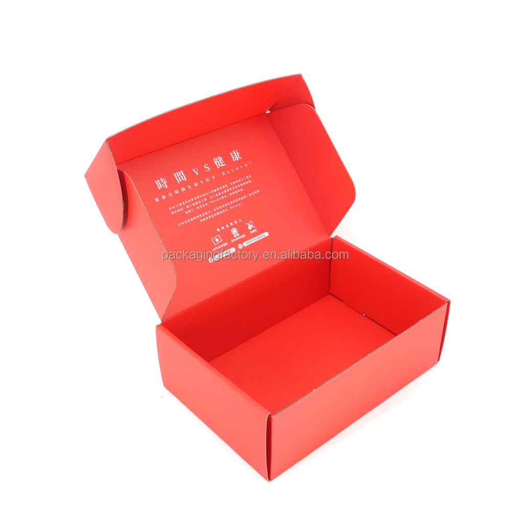 Pink Packing Boxes Cardboard Recyclable Corrugated Mailers Printing Custom Size Logo Cosmetic Shoe Hat Shipping Box with handle