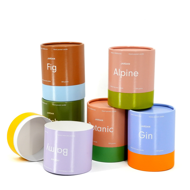 Biodegradable Aluminum Food Grade Tea Canister Paper Tube Round Metal Cans Coffe Tea Tube Cylinder Box Packaging