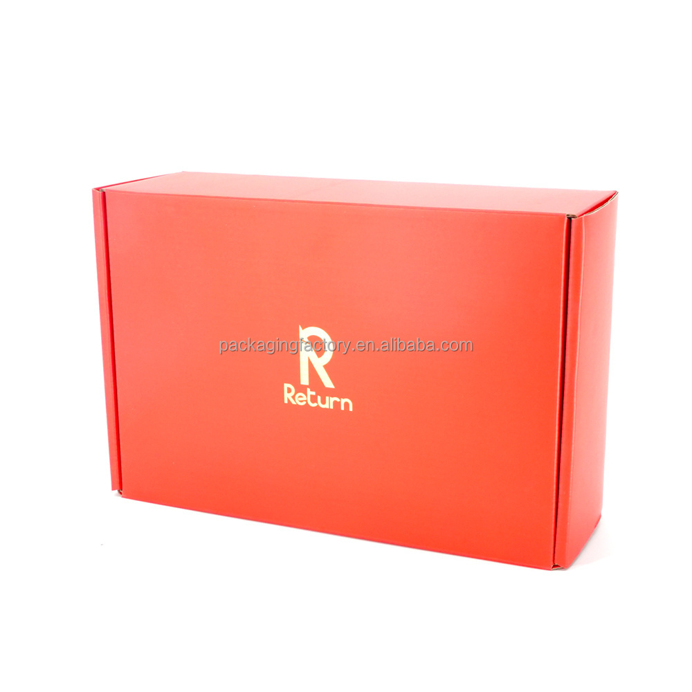 Pink Packing Boxes Cardboard Recyclable Corrugated Mailers Printing Custom Size Logo Cosmetic Shoe Hat Shipping Box with handle