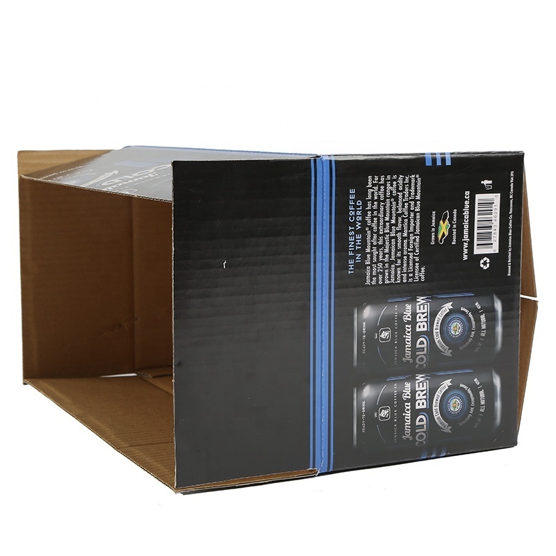 Hgh quality custom black corrugated RSC caron box work home packing products