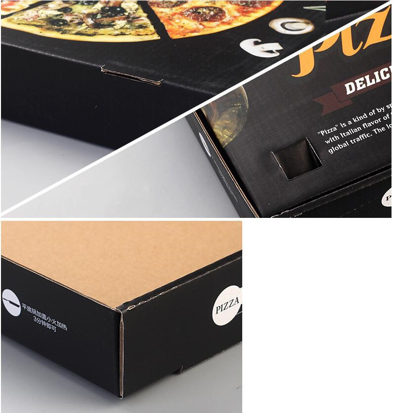 2022Wholesale 8 10 12 16 Inch Reusable Pizza Carton Custom Printed Corrugated Paper Packaging Cheap Pizza Box