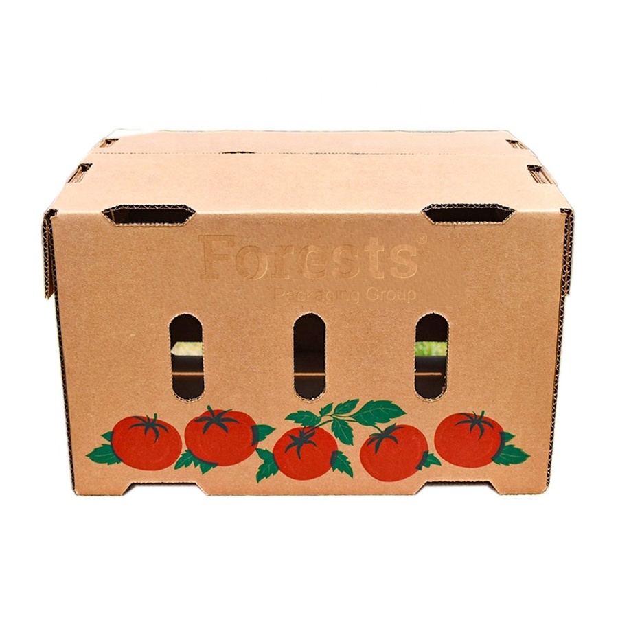 Custom wholesale banana mango grape fruit shipping box corrugated paper packaging box