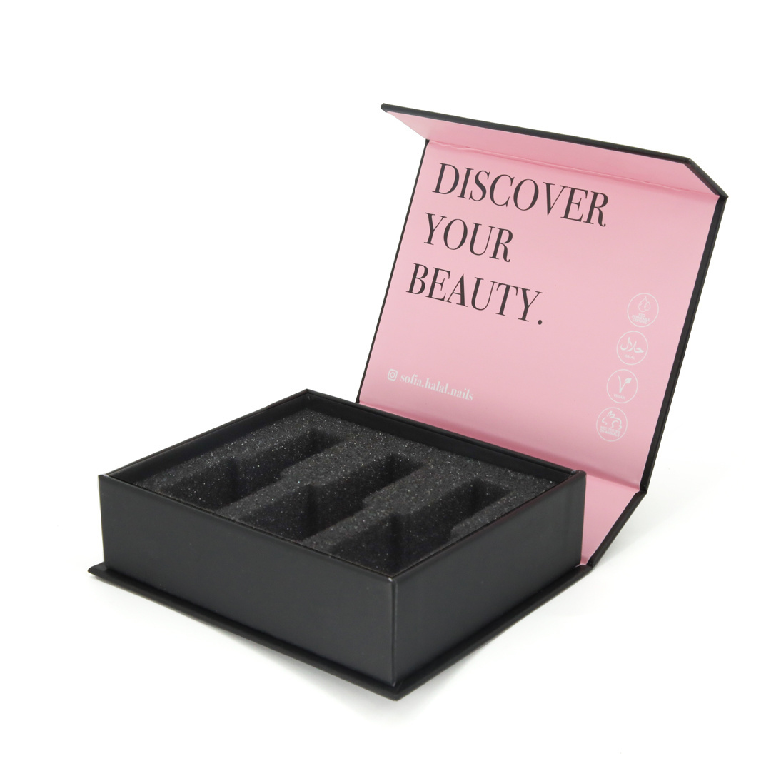 High End Cute Nail Polish Oil rigid Box Magnetic gift Box Customized logo packaging boxes for gel polish