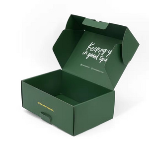 Luxury Factory Wholesale Green printing corrugated cardboard gift box clothing shoes t-shirt packaging shipping boxes shoe box