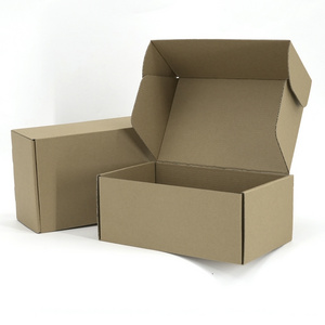 Eco Friendly Durable Natural Custom Logo Pack Folding Shipping Mailing Kraft Paper Carton Box